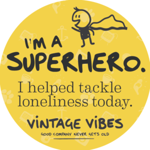 Vintage Vibes Superhero Sticker